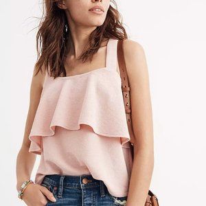 Madewell Tiered Pink Tank Top